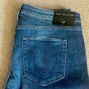 NWT True Religion Mid rise Super Skinny Mended Metal Wash jeans.  Size 30.